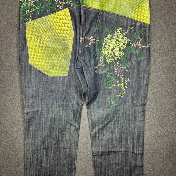 Kanji embroidered jeans Y2K size 40 - Picture 1 of 11